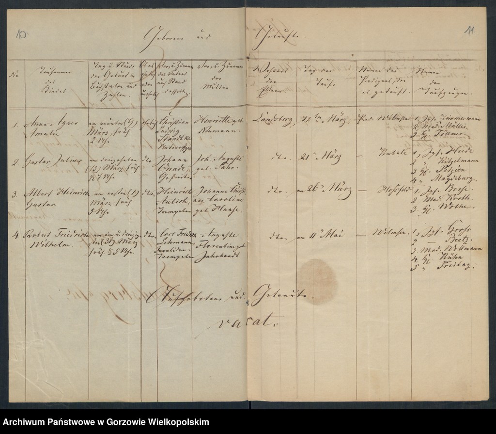 image.from.unit.number "Duplikate des Militär-Kirchenbuches zu Landsberg an der Warthe (dotyczy 3 und 4 Eskadron des König. 3 Dragoner Regiment, 3 Bataillon des 8 Landwehrregiment, III Dragonerregiment und der Landgensarmerie der III Brigade, 2 Königl. Dragonerregiment"