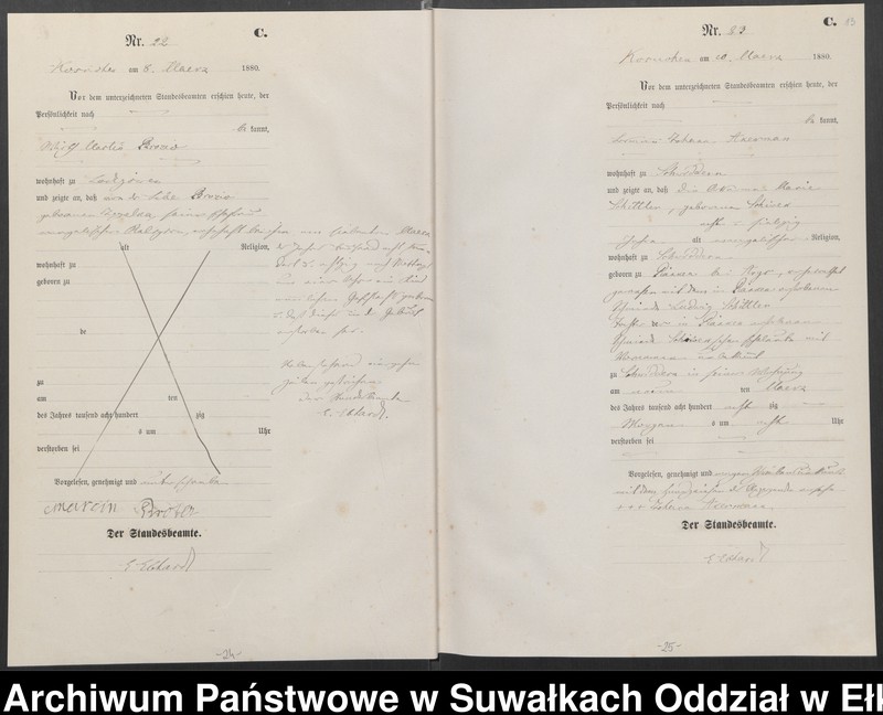 image.from.unit.number "Sterbe-Haupt-Register des Königlich Preussischen Standes-Amtes Belzonzen Kreis Johannisburg"