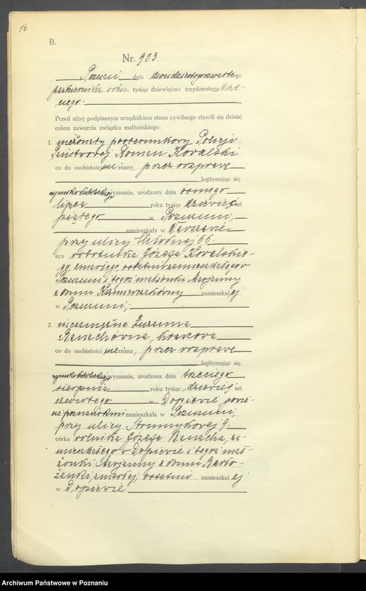 Obraz 18 z jednostki "Księga miejscowa małżeństw tom IV [Rejestr główny małżeństw]"