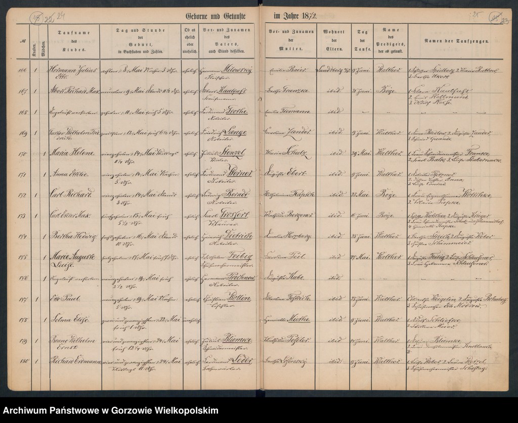 image.from.unit.number "Duplikate der Hauptkirche zu Landsberg an der Warthe (zawiera też księgę zgonów Konkordien, reformirte und Militair Kirchen Gemeinde z 1872 r.)"