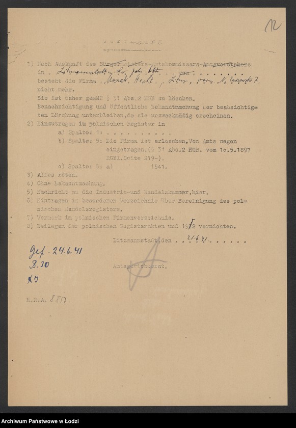 Obraz 14 z jednostki "Hecht Moszek – sprzedaż mięsa"