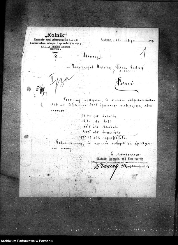 Obraz 5 z jednostki "Sztuczne nawozy zaprzedane w czasie od 1.10.17 - 1.4.1918"