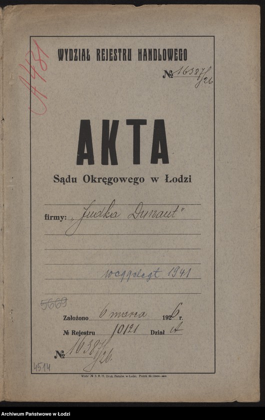 image.from.unit.number "Judka Dimant – drobna sprzedaż towarów bawełnianych"
