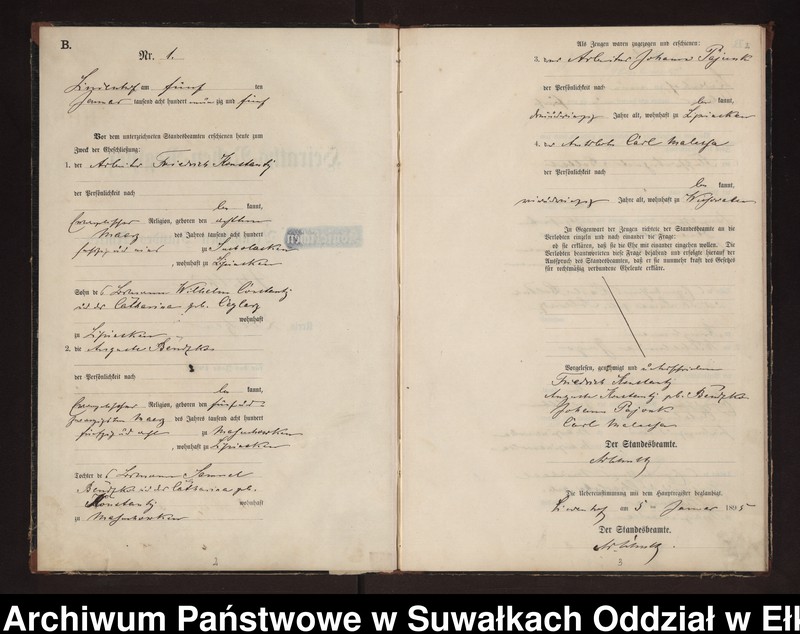 image.from.unit.number "Heiraths-Neben-Register des Preussischen Standes-Amtes Milken Kreis Loetzen"