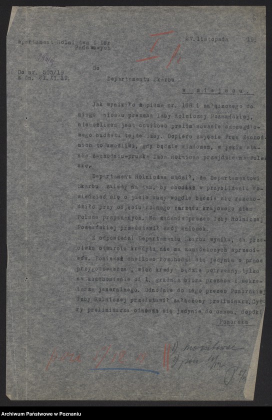 Obraz 8 z jednostki "[Pomorska Izba Rolnicza] - głównie sprawy budżetowe"