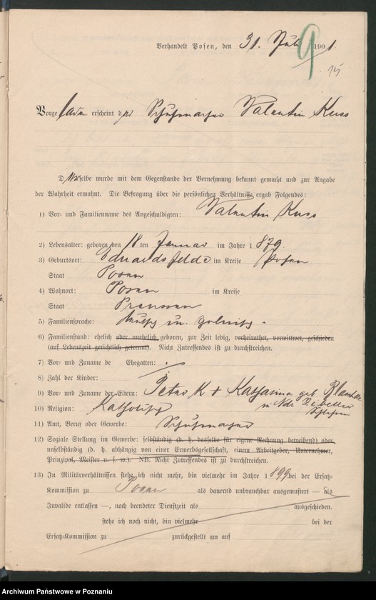 Obraz 19 z jednostki "A. betr. den russischen Untertanten Eisig Sygal"