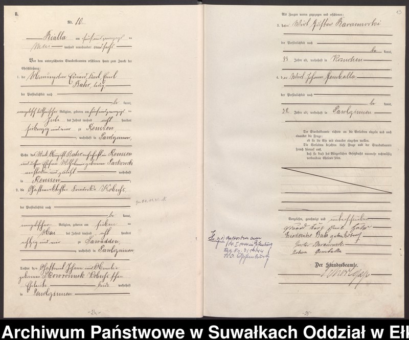 image.from.unit.number "Heirats-Haupt-Register des Königlichen Preussischen Standes-Amtes Bialla Kreis Johannisburg"