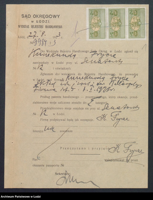 Obraz 3 z jednostki "Kunegunda Frycze – skład win, wódek i towarów kolonialnych"