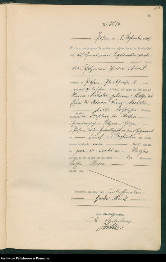 Obraz 18 z jednostki "Księga miejscowa urodzeń tom VII"