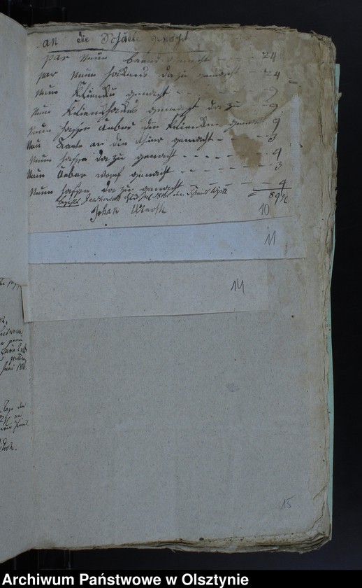 image.from.unit.number "Jahres Rechnung der Jaeskendorffschen-Schul-Casse"