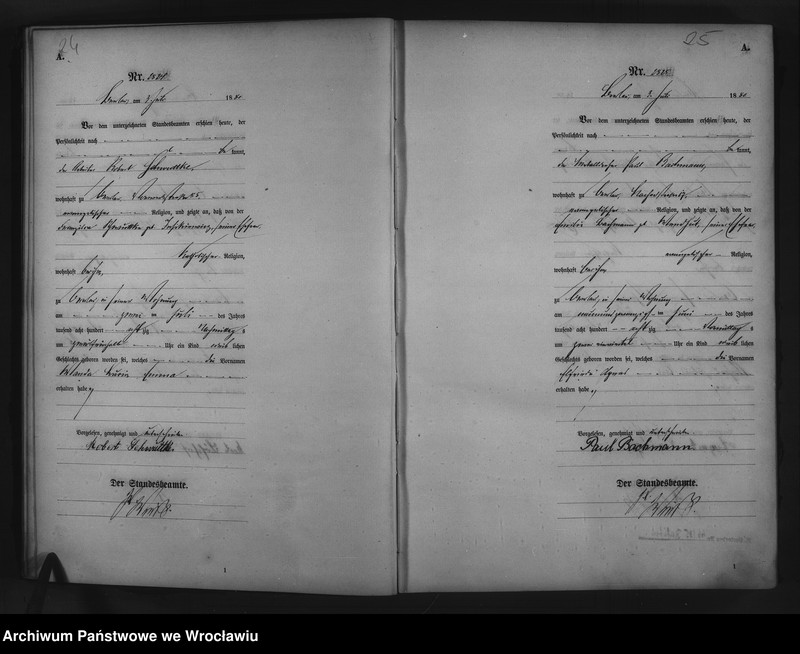 image.from.unit.number "Geburts-Haupt-Register Breslau II 1880 Band 8"