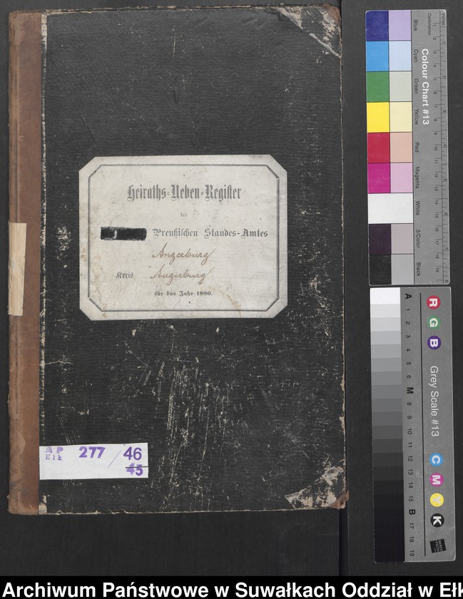 image.from.unit.number "Heiraths-Neben-Register des Preussischen Standes-Amtes Angerburg Kreis Angerburg"