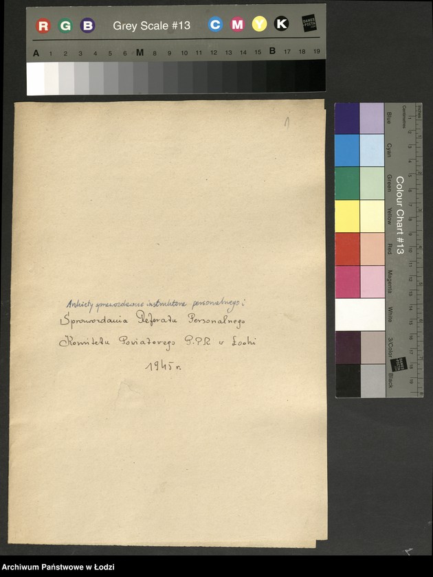 Obraz 2 z jednostki "Sprawozdania [z działalności i ankiety sprawozdawcze instruktora personalnego za lata 1945 - 1946]"