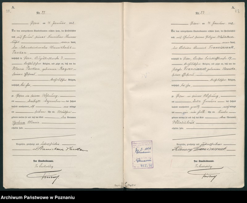 Obraz 14 z jednostki "Księga miejscowa urodzeń tom I [Rejestr główny urodzeń]"