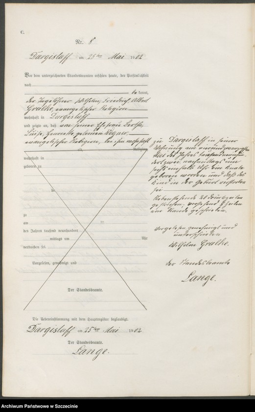 Obraz 11 z jednostki "Sterbe-Register (Neben-Register)"