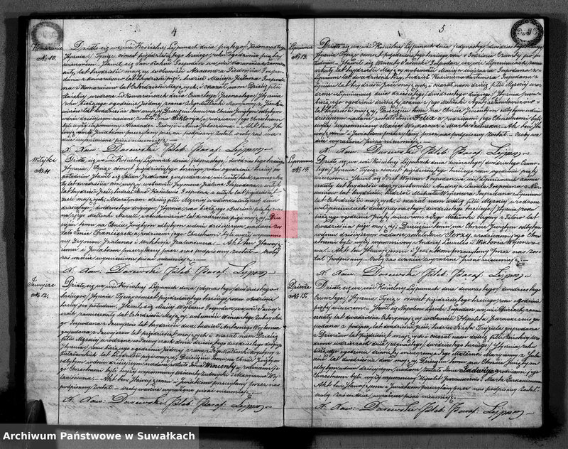 image.from.unit.number "Duplikat aktów urodzenia małżeństw zejscia Parafii Lejpuny R. 1853"