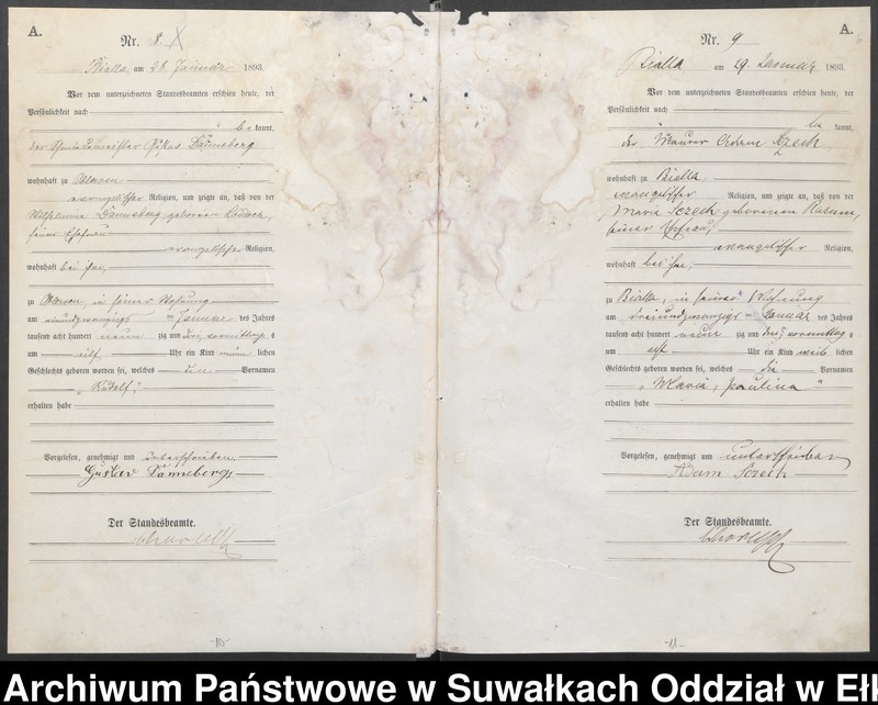 image.from.unit.number "[Geburts]-Haupt-Register des Königlichen Preussischen Standes-Amtes Bialla Kreis Johannisburg"