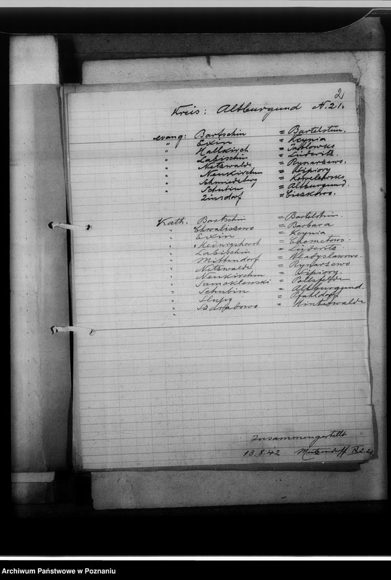image.from.unit.number "Kreissippenamt Altburgund [Szubin, wykazy ksiąg kościelnych parafialnych ewangelickich i katolickich]"