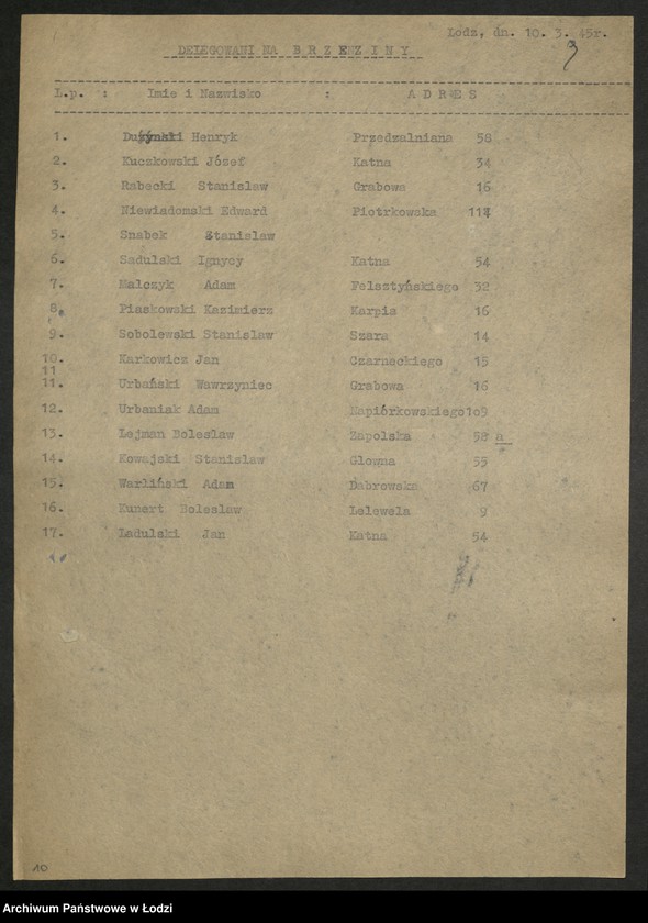 Obraz 10 z jednostki "Wykazy aktywu biorącego udział w reformie rolnej"