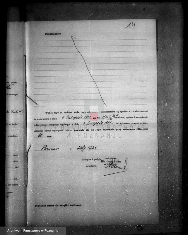 Obraz 17 z jednostki "Fabryka H. Cegielski w Poznaniu T. A. nr porz. kotła 239"