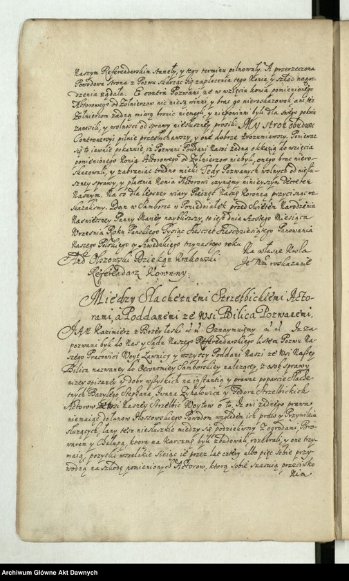 image.from.unit.number ""Akta i dekreta sądów J. K. M. referendarskich za panowania Jana Kazimierza - - króla polskiego - - Za urzędu Andrzeja z Olszowej Olszowskiego dziekana krakowskiego, proboszcza poznańskiego, gnieźnieńskiego, warszawskiego kanonika, a po tym nominata biskupa chełmińskiego, referendarza koronnego. Annorum 1660 et 1661"."