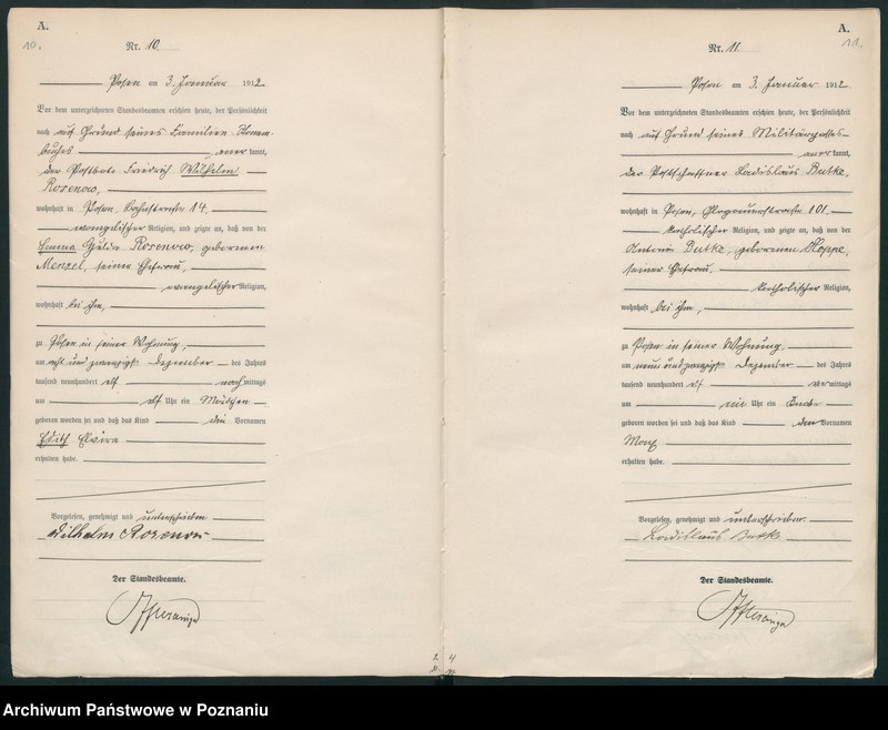 Obraz 8 z jednostki "Księga miejscowa urodzeń tom I [Rejestr główny urodzeń]"