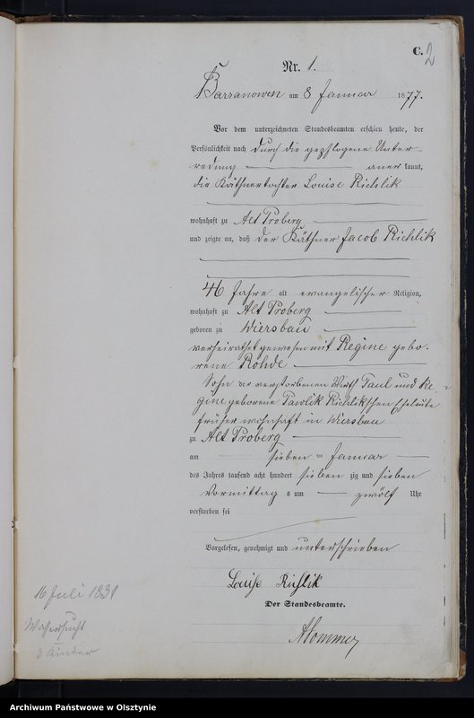 Obraz z jednostki "Sterbe-Haupt-Register Nr 1 - 30"