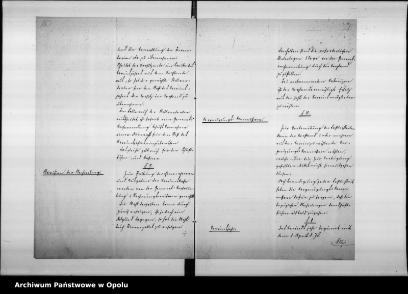 Obraz 19 z jednostki "Acta des Magistrats zu Oppeln betreffend Statuten des Eisenbahn - Beamten-Vereins Vol. I"