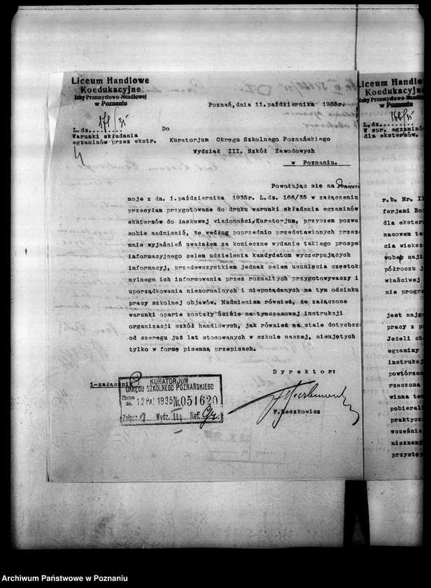 Obraz 7 z jednostki "Liceum Handlowe Koedukacyjne Izby Przemysłowo-Handlowej- Poznań [lista abiturientów i eksternistów]"