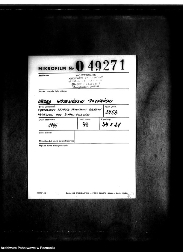 image.from.unit.number "Tymczasowy rejestr pomiarowy majątku Nowawieś powiatu szamotulskiego"