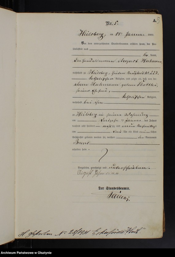 image.from.unit.number "Geburts-Haupt-Register Nr 1 - 191"