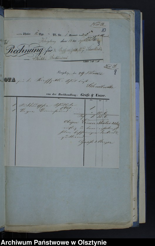 image.from.unit.number "Ausgabe Beläge der Kirchspiels Schulkasse"