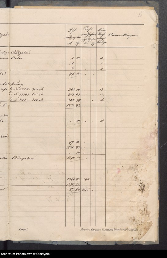 image.from.unit.number "Beläge der Pfarrwittwen Kassen Rechnung"