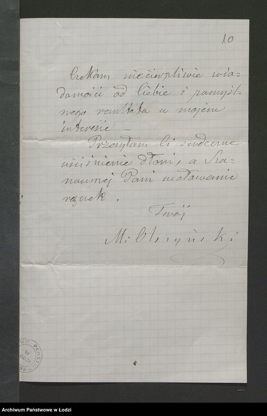 image.from.unit.number "[Akta dotyczące Juliusza Kossaka i jego działalności w "Kole Artystyczno - Literackim"]"