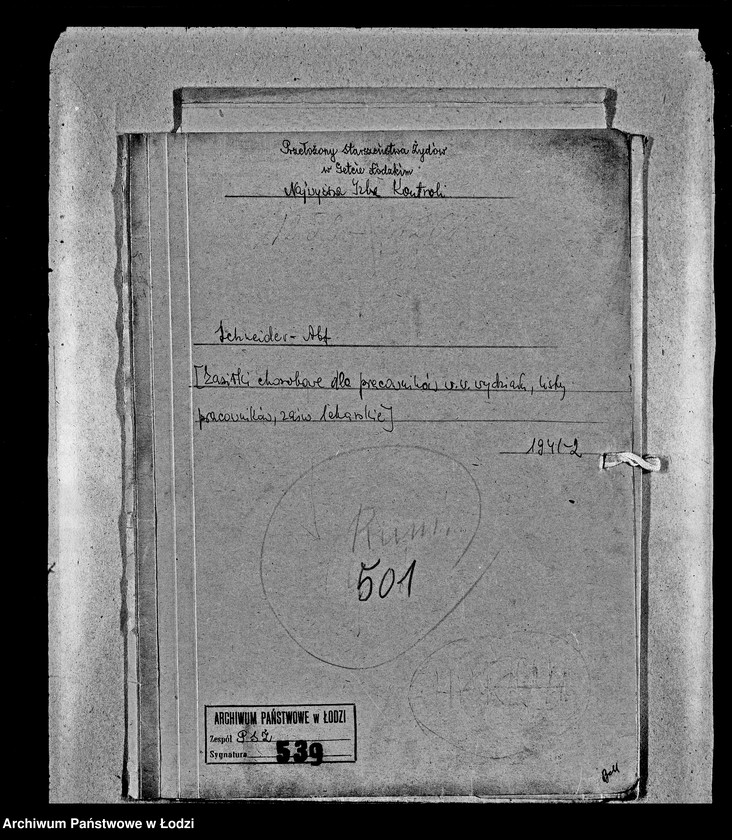 Obraz 3 z jednostki "Schneider-Abteilung, Halbegasse 12 [Zasiłki chorobowe dla pracowników wydziału, listy pracowników, zaświadczenia lekarskie]"