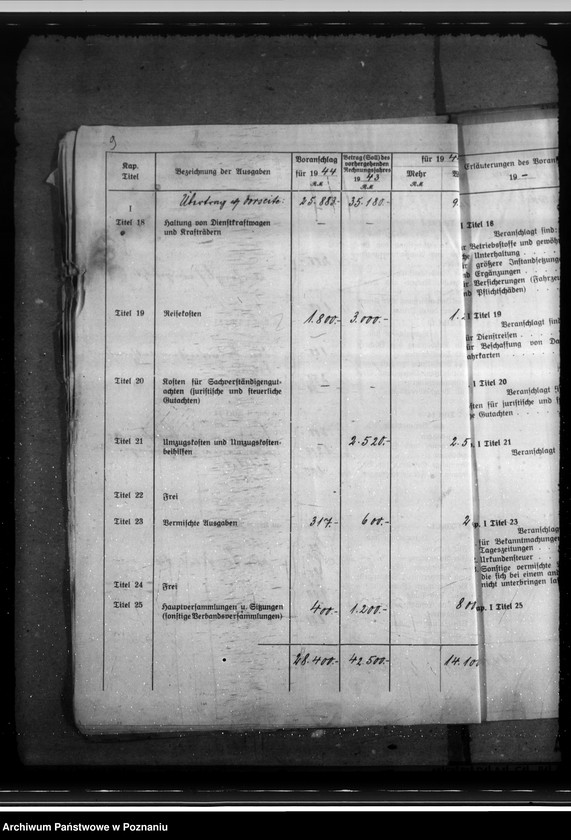 Obraz 13 z jednostki "Haushaltsplan 1944. Landesfremdenverkehrsverband - Reichsgau Wartheland"