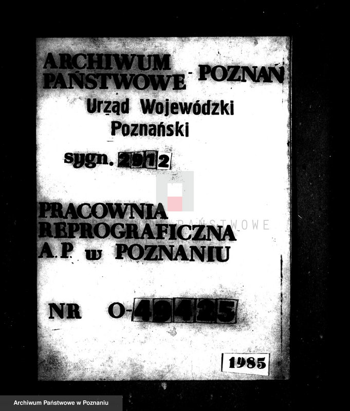 Obraz 1 z jednostki "/Sprawy parcelacyjne - powiat wyrzyski/"