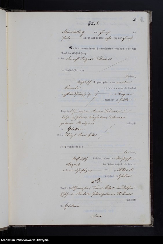 image.from.unit.number "Heiraths-Neben-Register Nr 1 - 11 Sterbe-Neben-Register Nr 1 - 107"