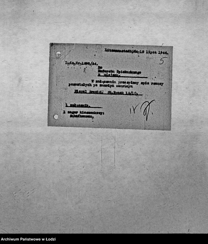 Obraz 8 z jednostki "[Korespondencja z Referatem Opiekuńczym, głównie w sprawach spadków po zmarłych]"