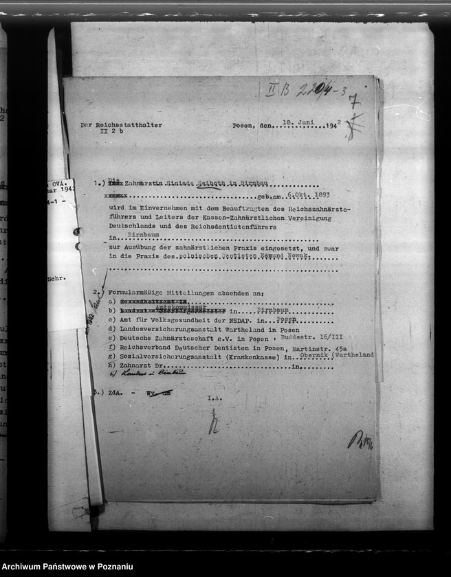 Obraz 11 z jednostki "Notdienstverpflichtung der Zahnärzte"