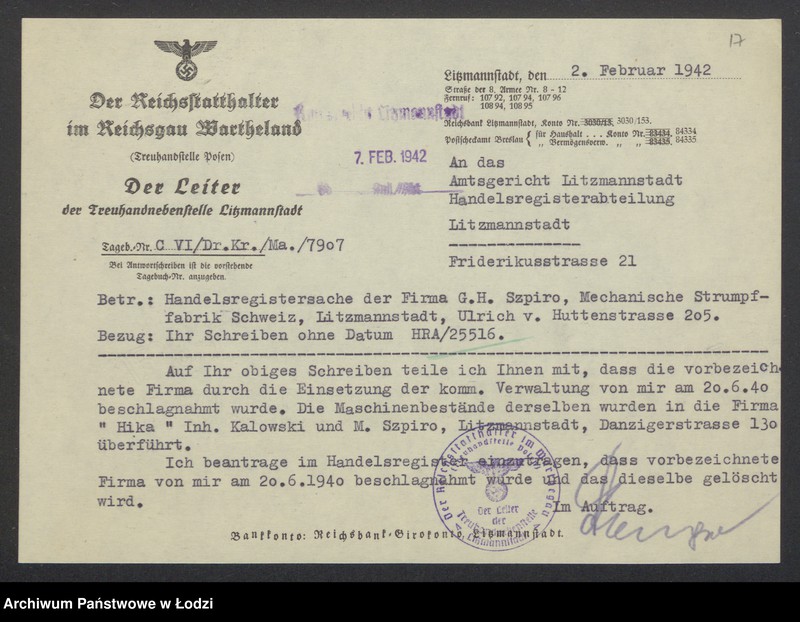 Obraz 19 z jednostki "Gerszon Henoch Szpiro- Mechaniczna Fabryka Pończoch Szwajcaria"