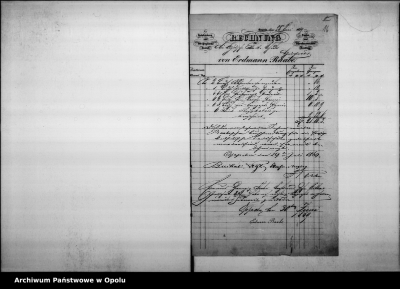 Obraz 17 z jednostki "Acta des Magistrats zu Oppeln betreffend die Revision und Dechargirung der Domherr Franz Paulschen Schulstiftungs-Rechnung pro 1869"