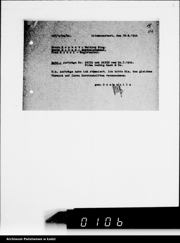 Obraz 18 z jednostki "Aufträge Metall-Abteilung v.26101-26343"