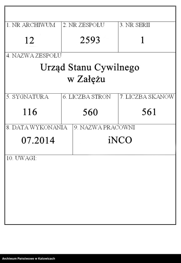 image.from.unit.number "Księga urodzeń, tom 1, nr 1-560"