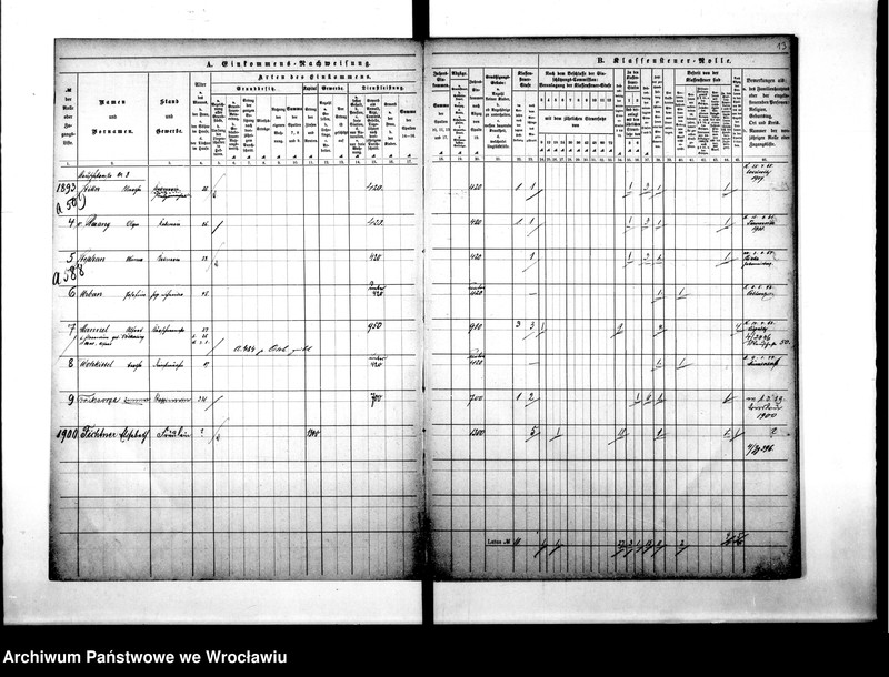 image.from.unit.number "Klassensteuerolle nebst Einkommens Nachweisung"
