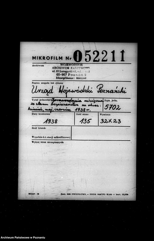 Obraz 2 z jednostki "Sprawozdania ze stanu bezpieczeństwa za miesiąc kwiecień-maj-czerwiec 1938 r."