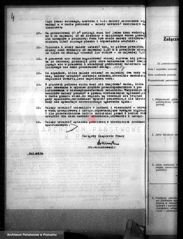 Obraz 8 z jednostki "Zatwierdzenie zakładu przemysłowego /wytwórni galanterii celuloidowej/ Mańkowskiej Reginy w Poznaniu"