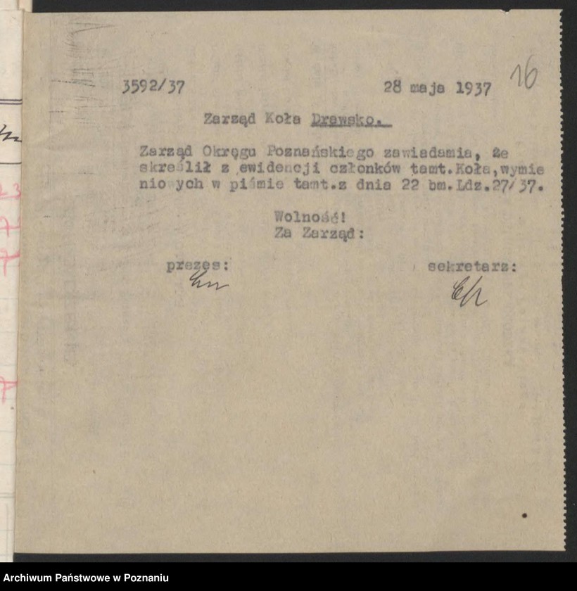 Obraz 20 z jednostki "Drawsko, powiat Czarnków akta koła."