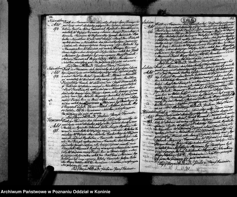 Obraz 19 z jednostki "Akta urodzeń, małżeństw i zejścia"