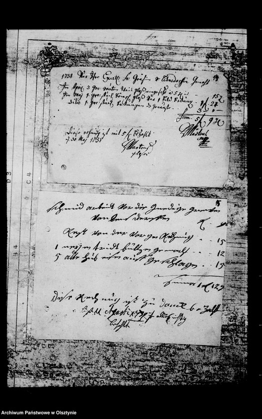 image.from.unit.number "/Schmiede-, Schlosser- u. a. Rechnungen für die Witwe Louisa Maria Gfin Lehndorff geb. v. Wallenrodt/"